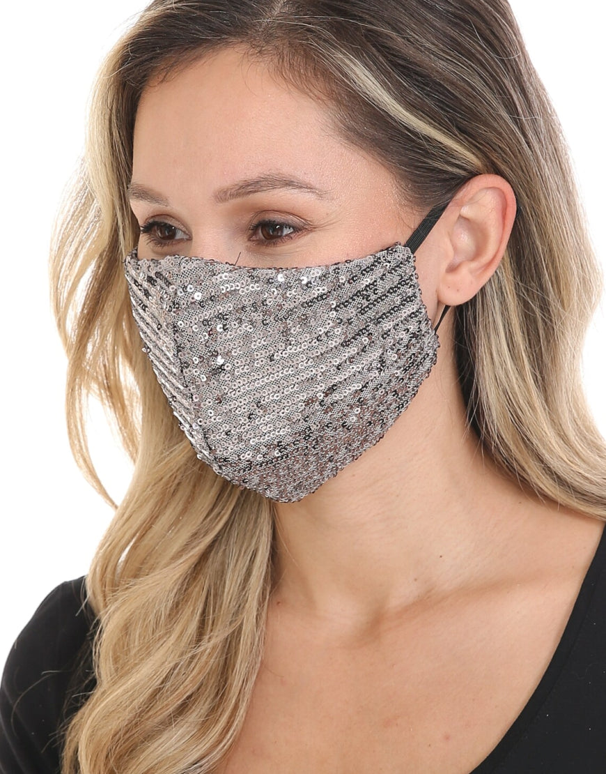 Sequin Fancy Dust Mask / Wedding Mask / Party Mask / Fashion Mask / Covid Mask