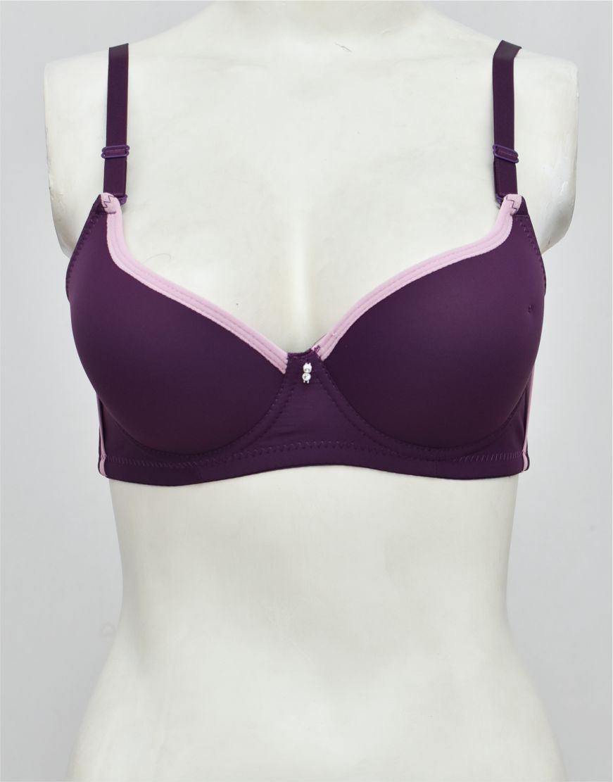 Modern Single Padded Bra with Removable Straps