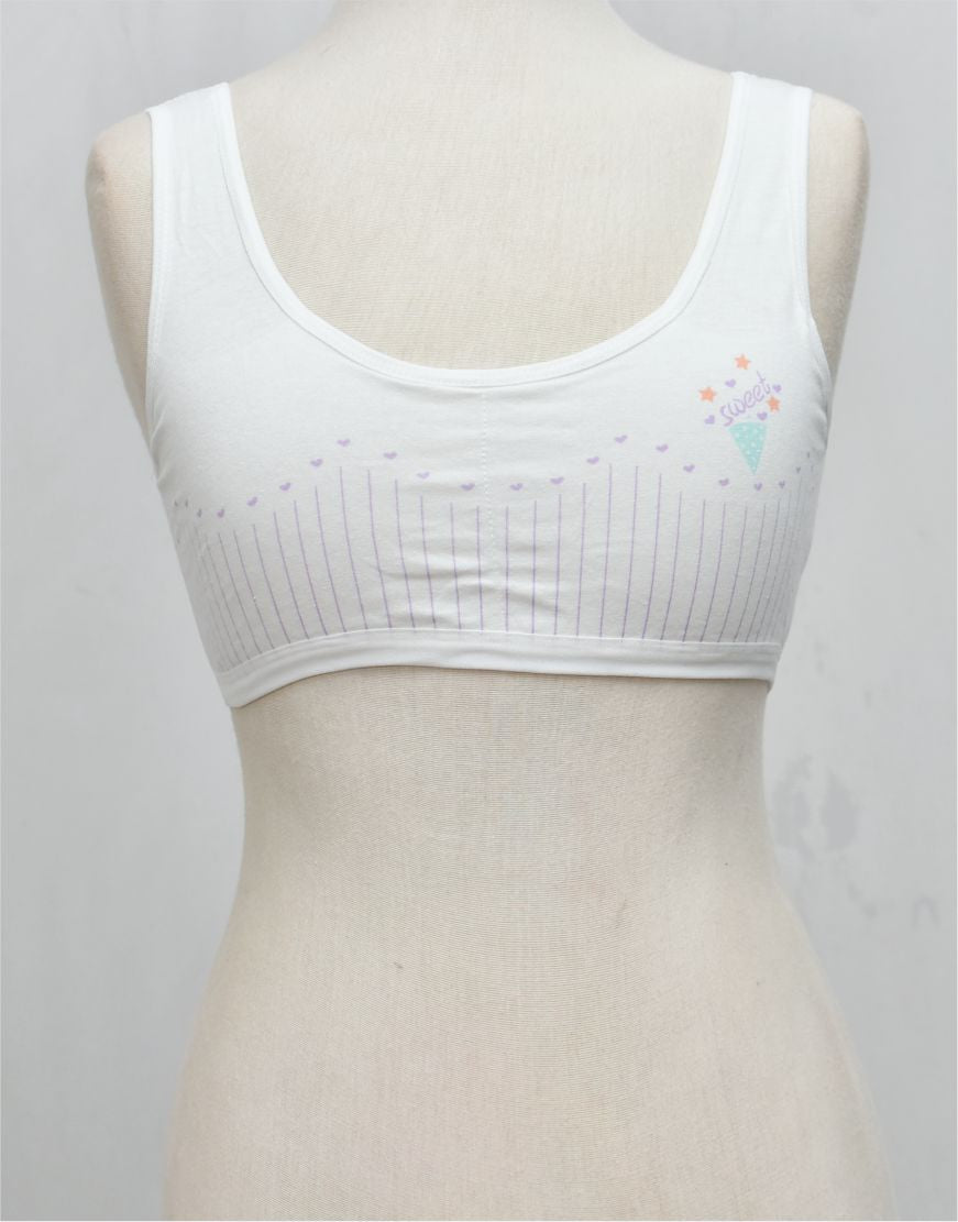 Beginner/First Bra For Tween and Early Teen Girls (Removable Pads)