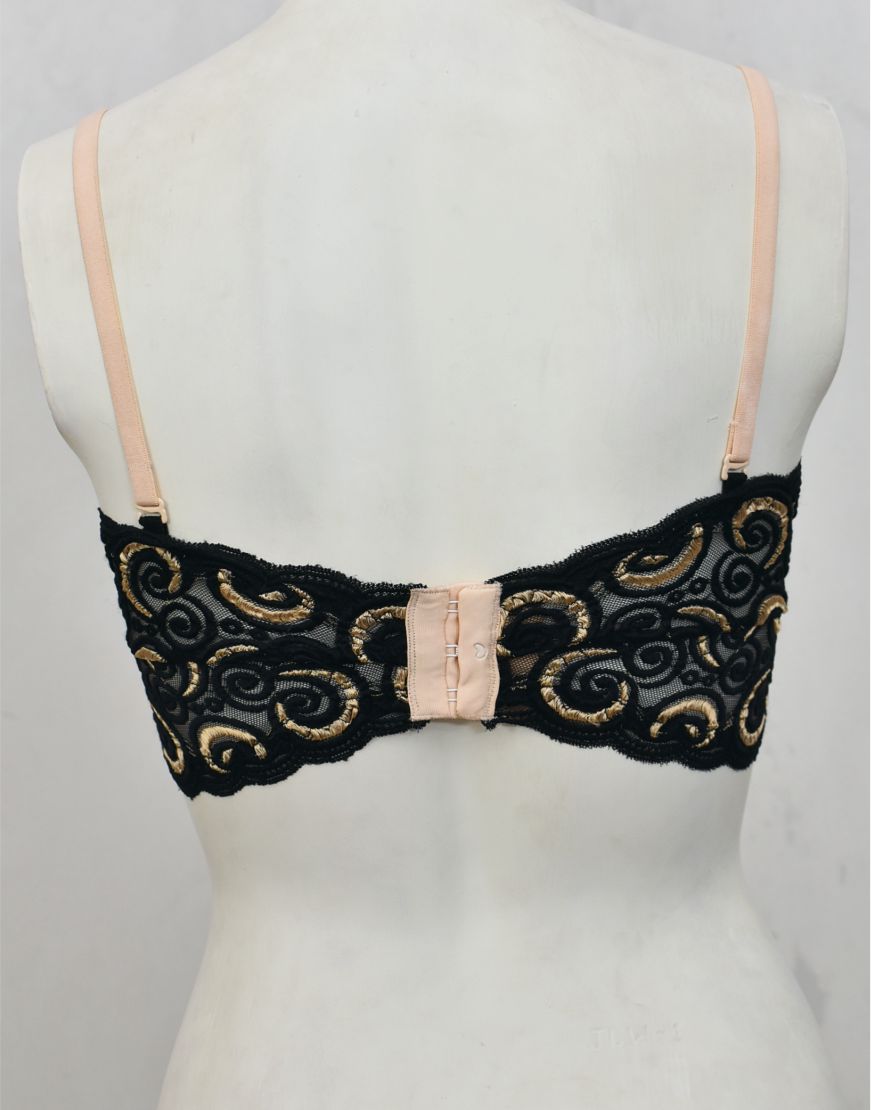 Fancy Lace Stretchable Blouse Bra with Removable Pads