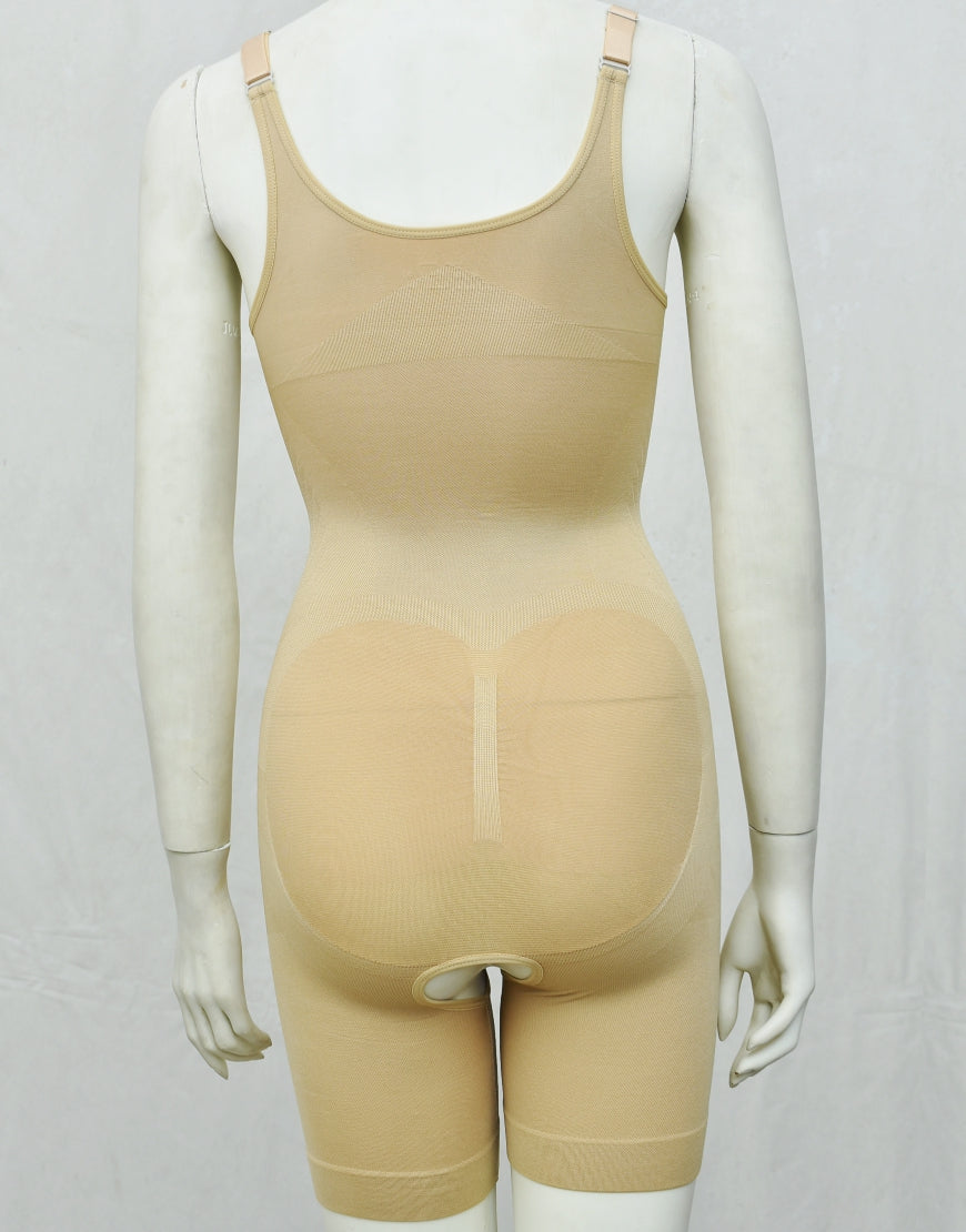 Seamless Shapewear Firm Full Body Shaper Waist Trainer with Shoulders Straps Adjusters