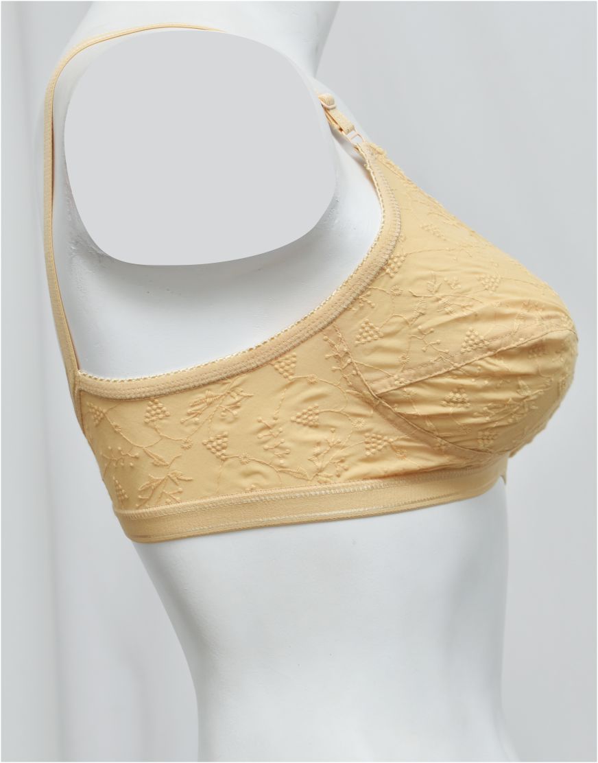 Premium Quality Summer Cotton Woven Embroidered Luxus C-Cup Bra