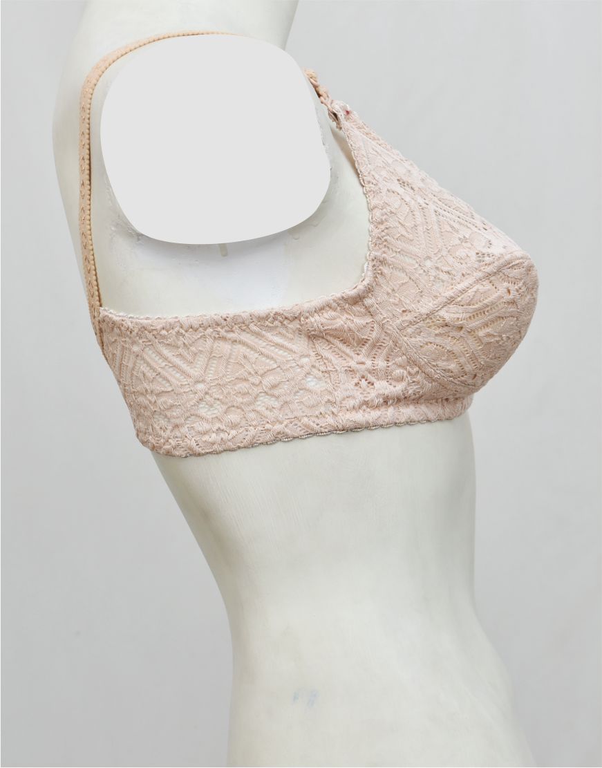 Ghazal Embroidered Net Bra with Soft Cup Lining