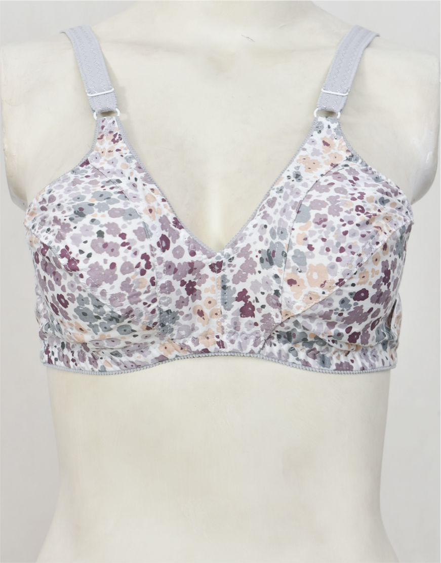 Pack of 3 Random Prints Woven Fabric Bras FN164 (Non-Padded, Non Wired)