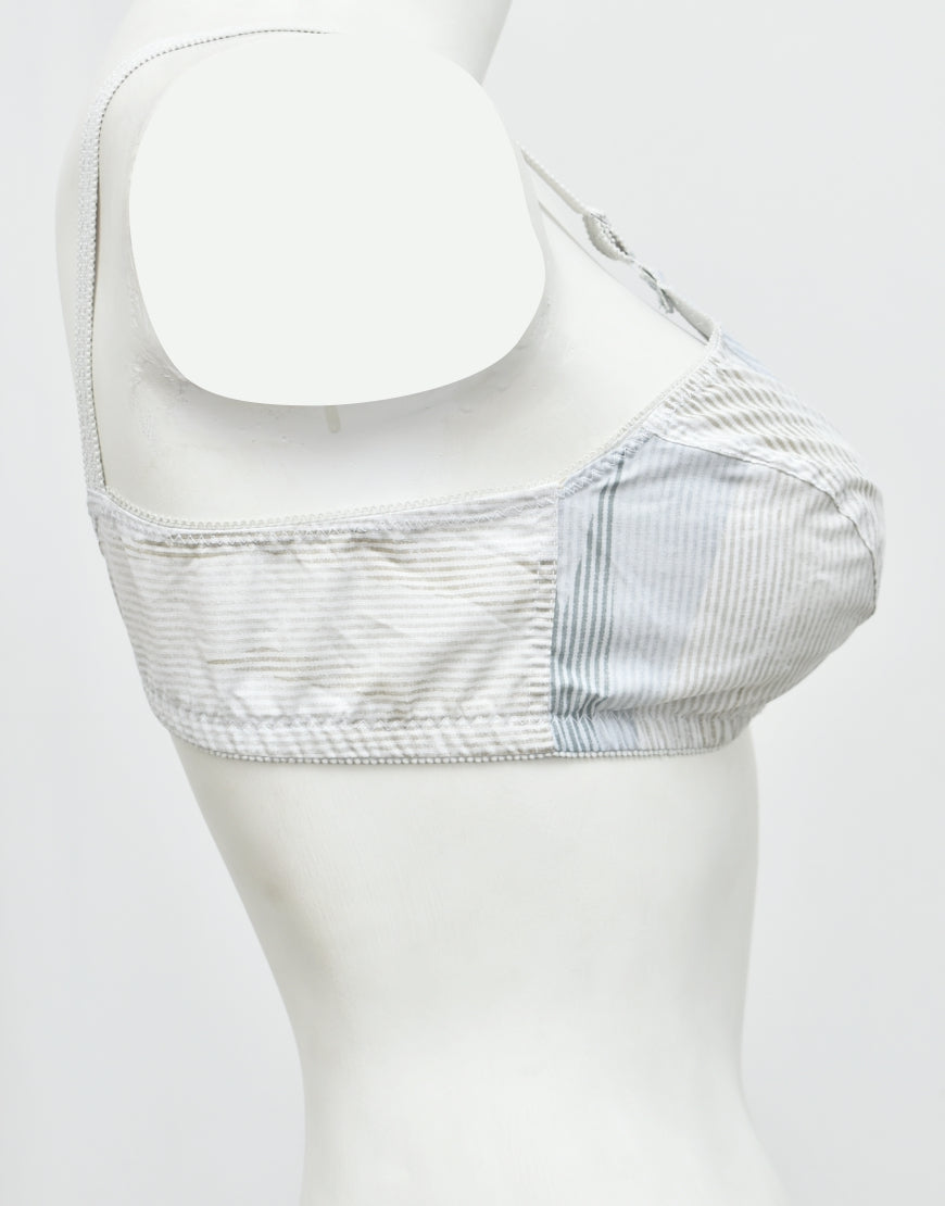 Pack of 3 Printed Cotton Woven Fabric Bras FN138 (Non-Padded, Non Wired)