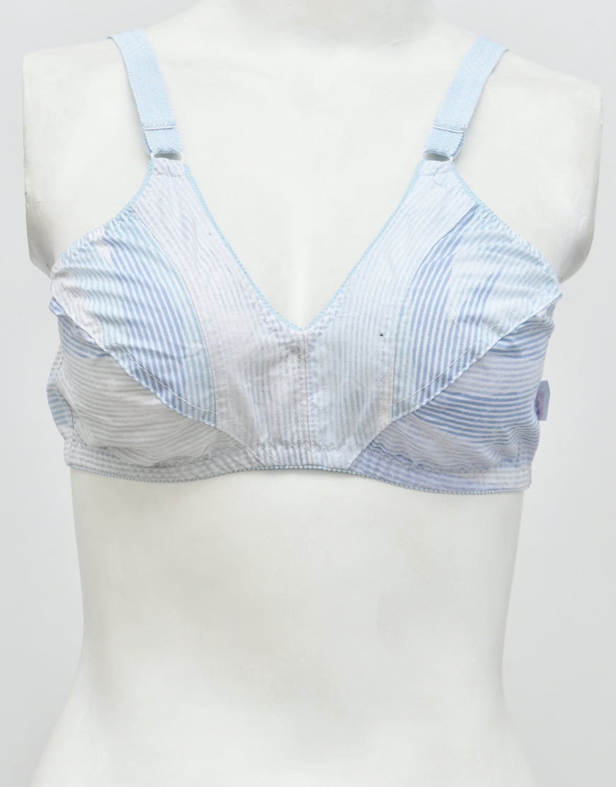 Pack of 3 Printed Cotton Woven Fabric Bras FN136 (Non-Padded, Non Wired)