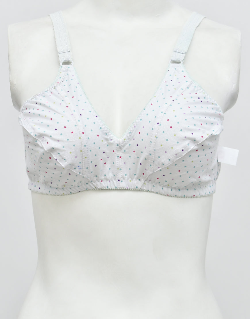 Pack of 3 Printed Cotton Woven Fabric Bras FN142 (Non-Padded, Non Wired)