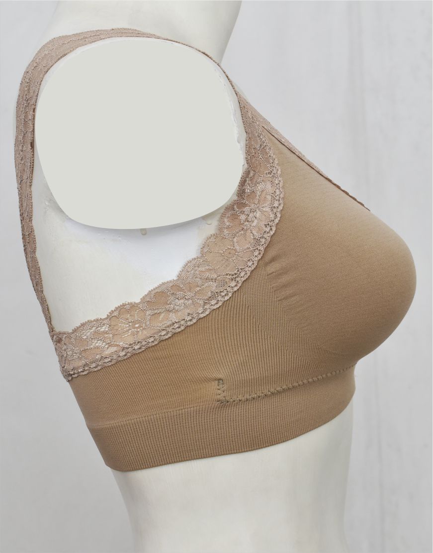 Fancy Lace Stretchable Blouse Bra with Removable Pads –